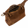 Women hand bag 037-1g suede brown