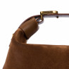 Women hand bag 037-1g suede brown