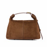 Women hand bag 037g suede brown