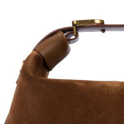 Women hand bag 037g suede brown