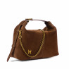 Women hand bag 037g suede brown