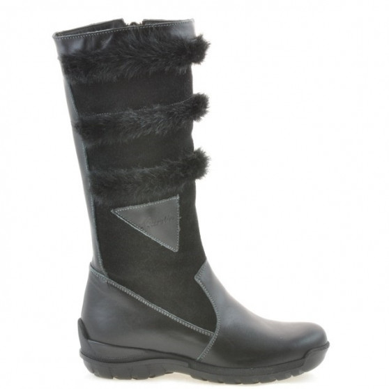 Children knee boots 3205 black combined