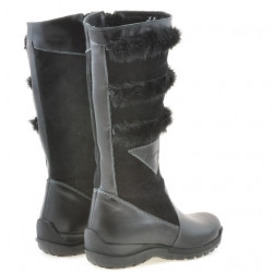 Children knee boots 3205 black combined