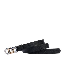 Women belt 47m black stampato