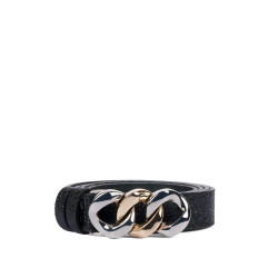Women belt 47m black stampato