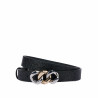 Women belt 47m black stampato