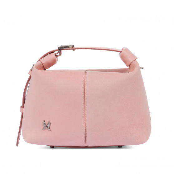 Women hand bag 037-1g 01 camoscio baby pink
