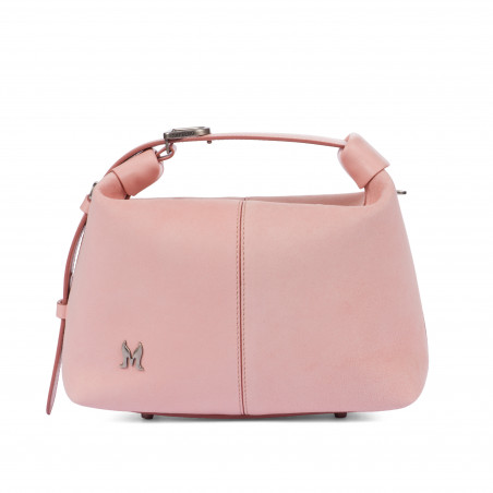 Women hand bag 037-1g 01 camoscio baby pink