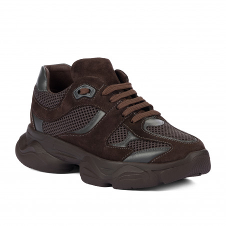 Women sport shoes 6102 chocolate combined