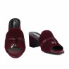 Women sandals 1367 bordo velour