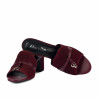 Women sandals 1367 bordo velour