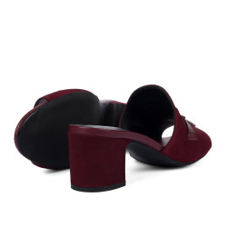Women sandals 1367 bordo velour