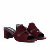 Women sandals 1367 bordo velour