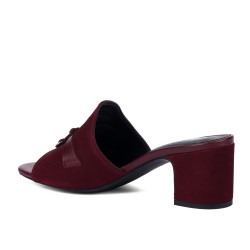 Women sandals 1367 bordo velour