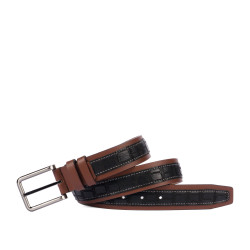 Men belt 18b croco black+brown