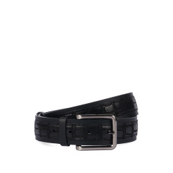 Men belt 18b black+croco black