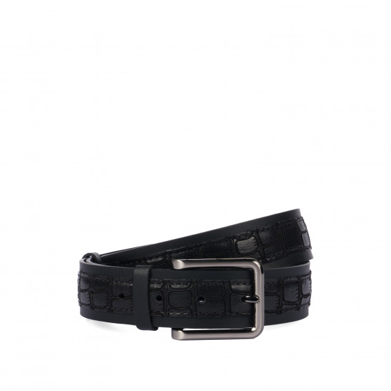 Men belt 18b black+croco black