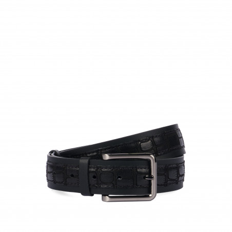 Men belt 18b black+croco black