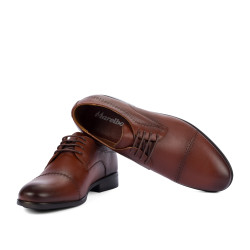 Men stylish, elegant shoes 822-1 a cognac