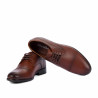 Men stylish, elegant shoes 822-1 a cognac