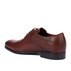 Men stylish, elegant shoes 822-1 a cognac