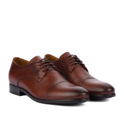 Men stylish, elegant shoes 822-1 a cognac