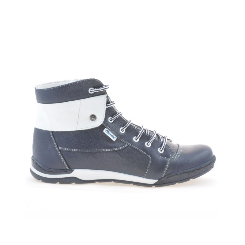 Men boots 421 indigo+white