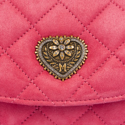 Women shoulder bag 048g camoscio pink barbie
