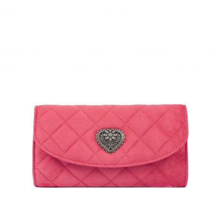 Women shoulder bag 048g 01 camoscio pink barbie
