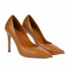 Women stylish, elegant shoes 1330 brown cognac