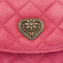 Women shoulder bag 048g camoscio pink barbie
