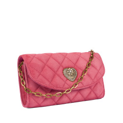 Women shoulder bag 048g camoscio pink barbie