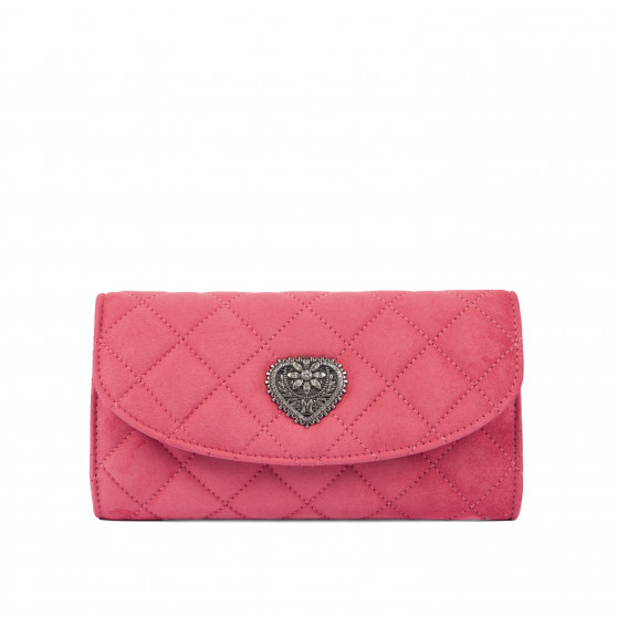 Women shoulder bag 048g 01 camoscio pink barbie