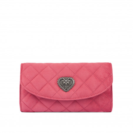 Women shoulder bag 048g 01 camoscio pink barbie