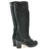 Women knee boots 3258 black velour