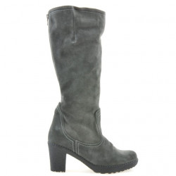 Women knee boots 3258 antracit velour