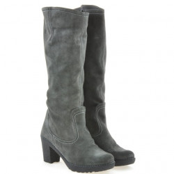 Women knee boots 3258 antracit velour