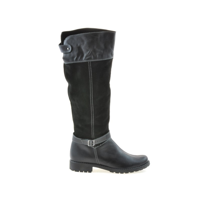 Women knee boots 3225 black combined
