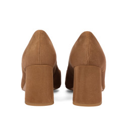 Women stylish, elegant shoes 1315 velour chocolate