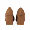 Women stylish, elegant shoes 1315 velour chocolate