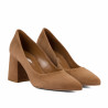 Women stylish, elegant shoes 1315 velour chocolate