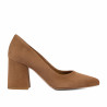 Women stylish, elegant shoes 1315 velour chocolate