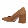 Women stylish, elegant shoes 1315 velour chocolate