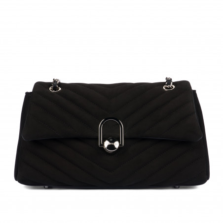 Women shoulder bag 052g 01 camoscio black