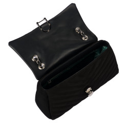 Women shoulder bag 052g 01 camoscio black
