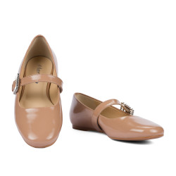Women dancers 1319 patent beige