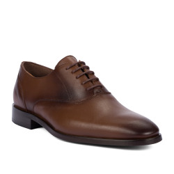 Men stylish, elegant shoes 9007 a brown