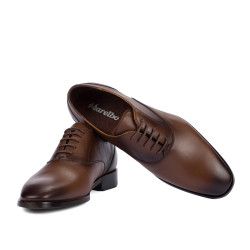 Men stylish, elegant shoes 9007 a brown
