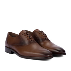 Men stylish, elegant shoes 9007 a brown