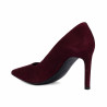 Women stylish, elegant shoes 1366 bordo velour